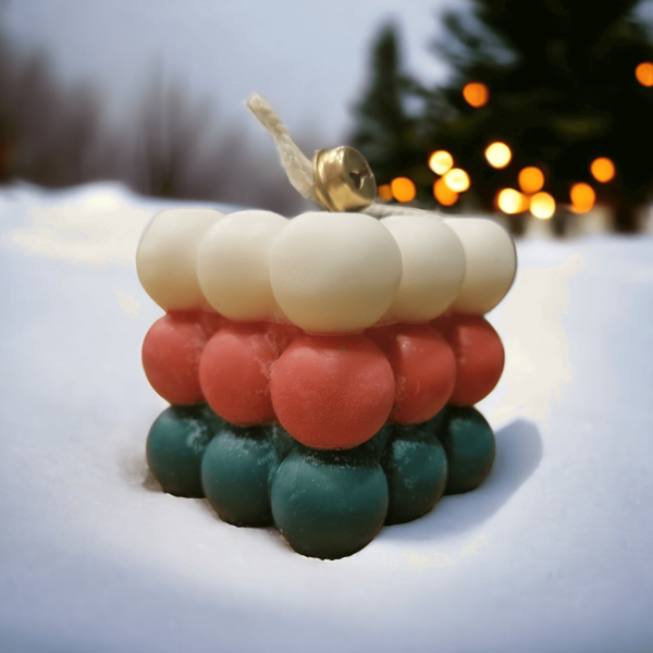 Αρωματικό Κερί Σόγιας με σχήμα Bubbles και άρωμα Christmas Spice