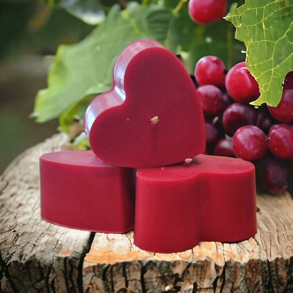 Αρωματικό Κερί Σόγιας με σχήμα καρδιάς και άρωμα Red Grape