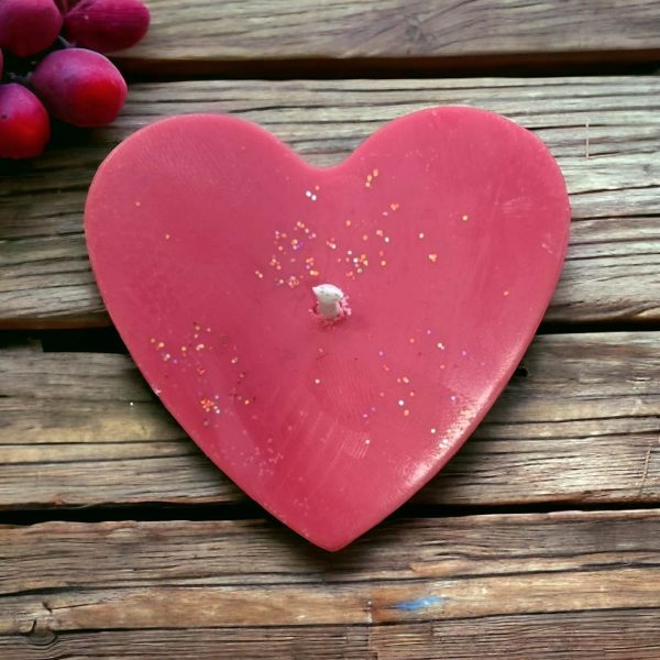 Αρωματικό Κερί Σόγιας με σχήμα καρδιάς και άρωμα Red Grape