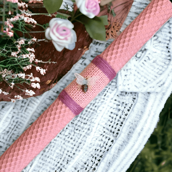 Χειροποίητη λαμπάδα 26 cm με μελισσοκέρι